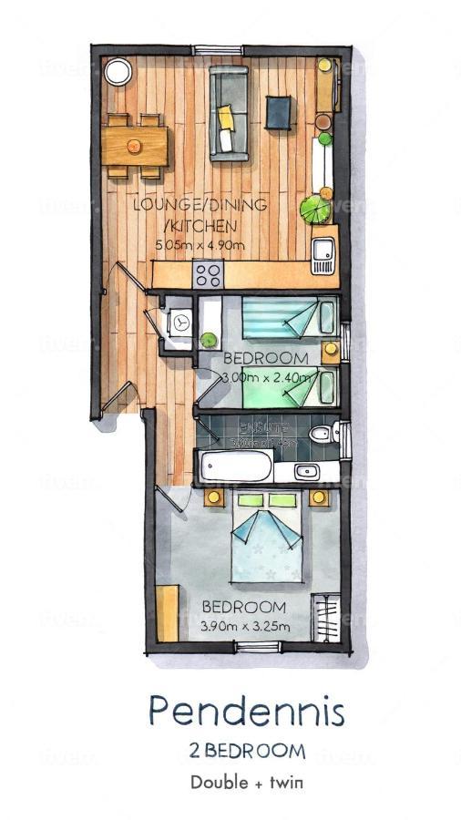 Pendennis - Bright Victorian Flat, Sea Views & Close To Beach Falmouth Exteriör bild
