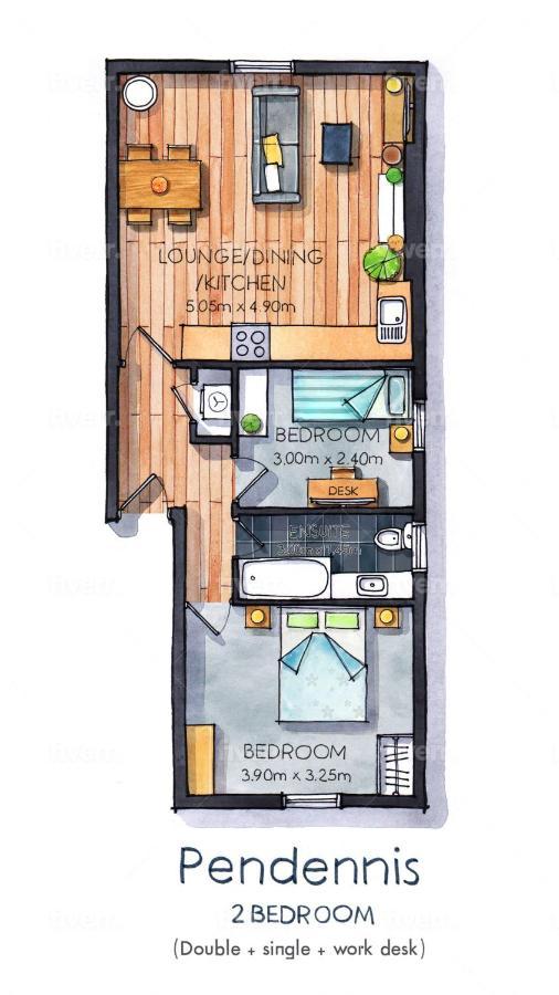 Pendennis - Bright Victorian Flat, Sea Views & Close To Beach Falmouth Exteriör bild